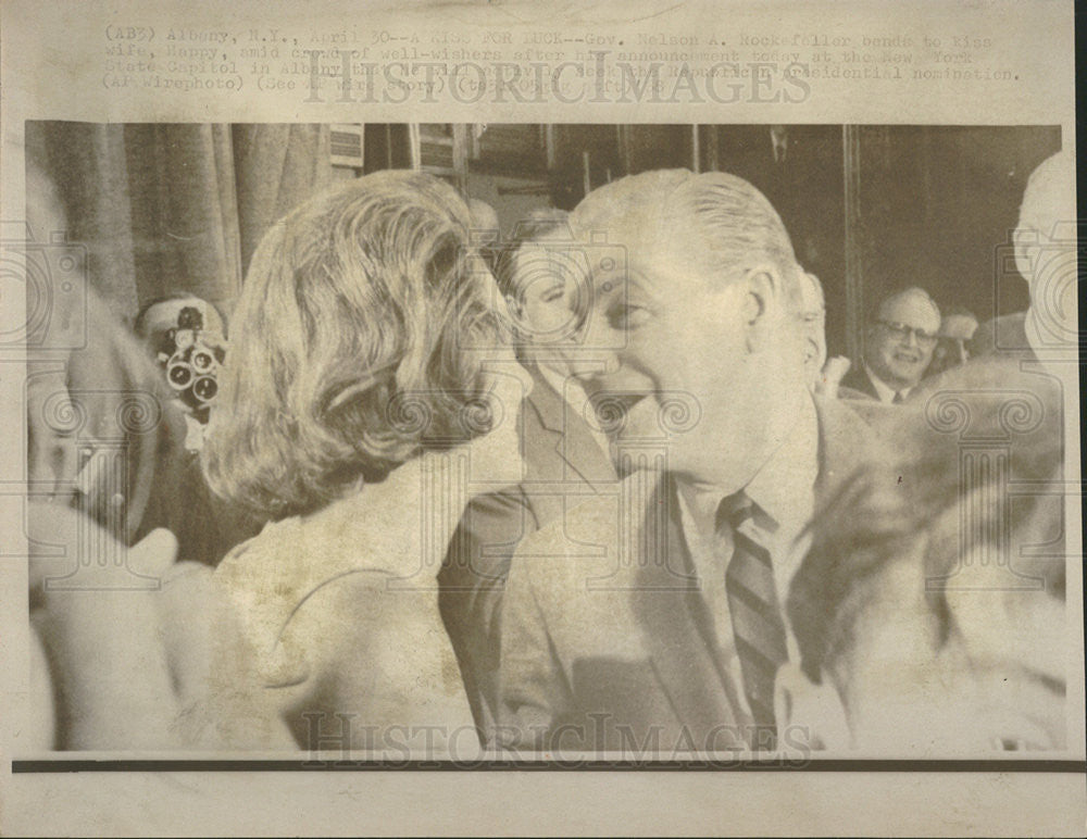 1968 Press Photo Nelson Rockefeller Wife Presidential Nomination - Historic Images