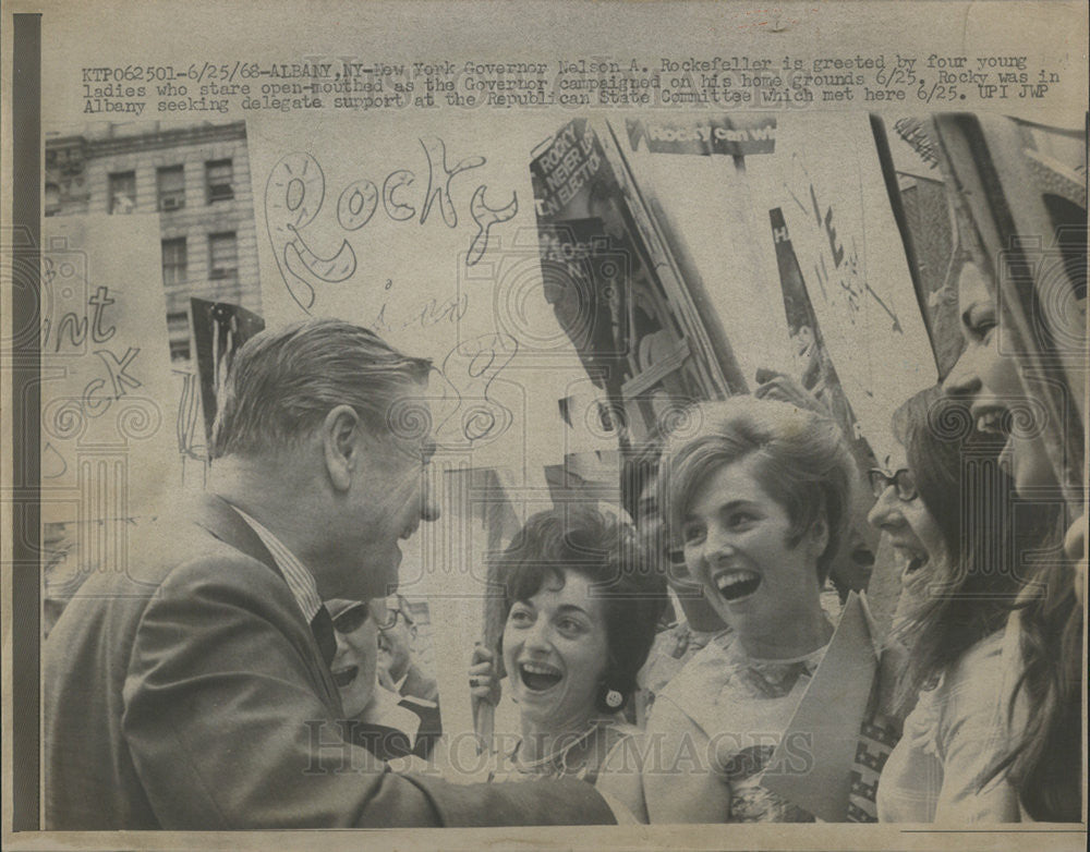 1968 Press Photo NY Gov Nelson Rockefeller - Historic Images