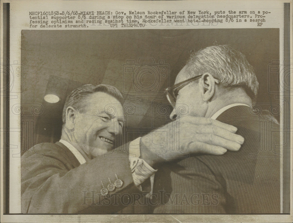 1968 Press Photo Nelson Rockefeller Republican National Convention - Historic Images