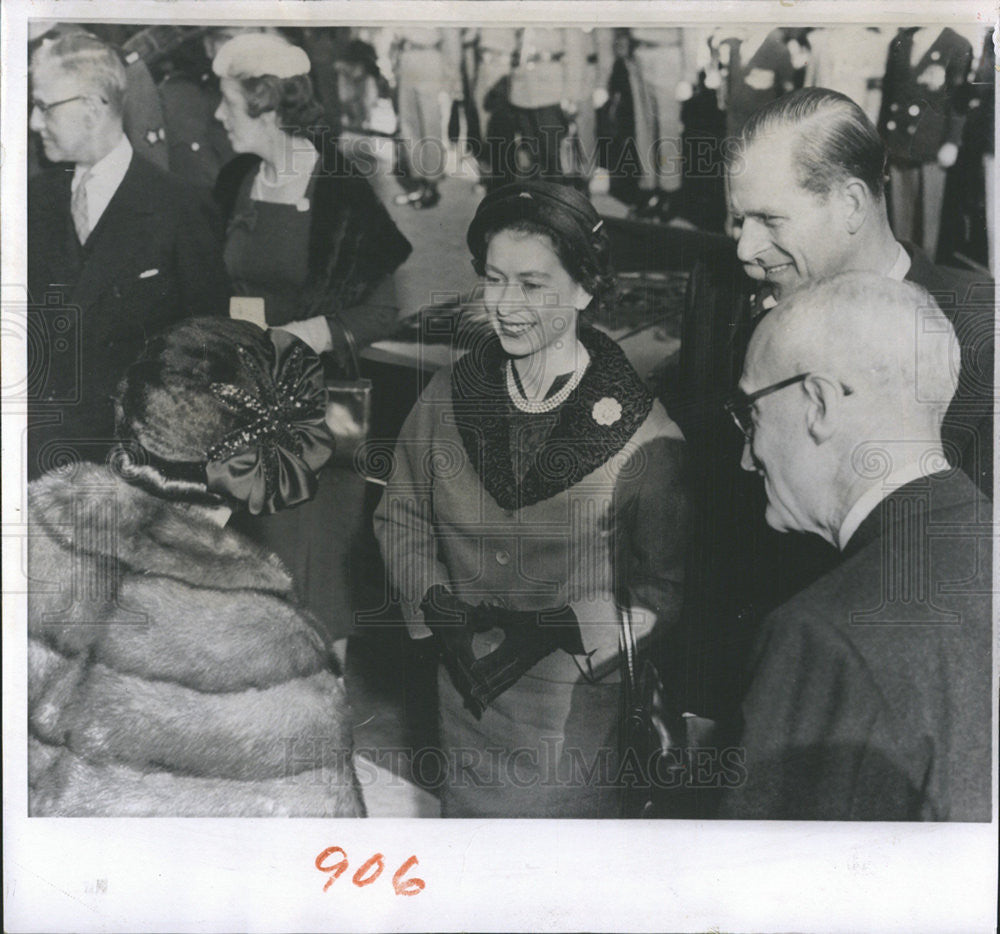 1957 Press Photo Queen Elizabeth Prince Philip British Royalty - Historic Images