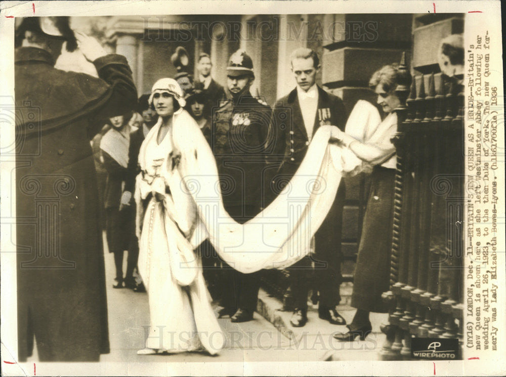 1936 Press Photo Queen Mother Elizabeth British Royalty - Historic Images