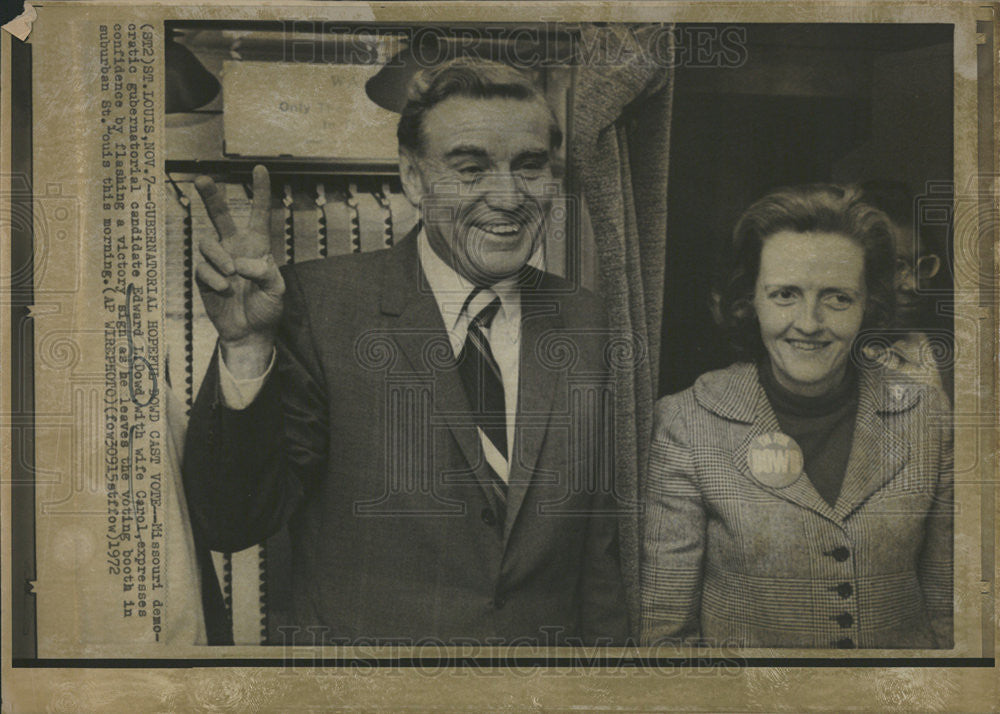 1972 Press Photo Missouri Democratic Gubernatorial Candidate Edward Do
