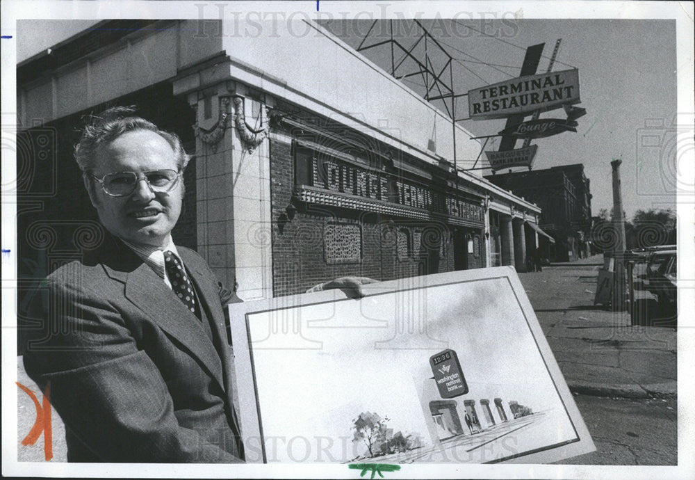 1976 Press Photo ELMER J. DROLET  PRESIDENT WASHINGTON NATIONAL BANK - Historic Images