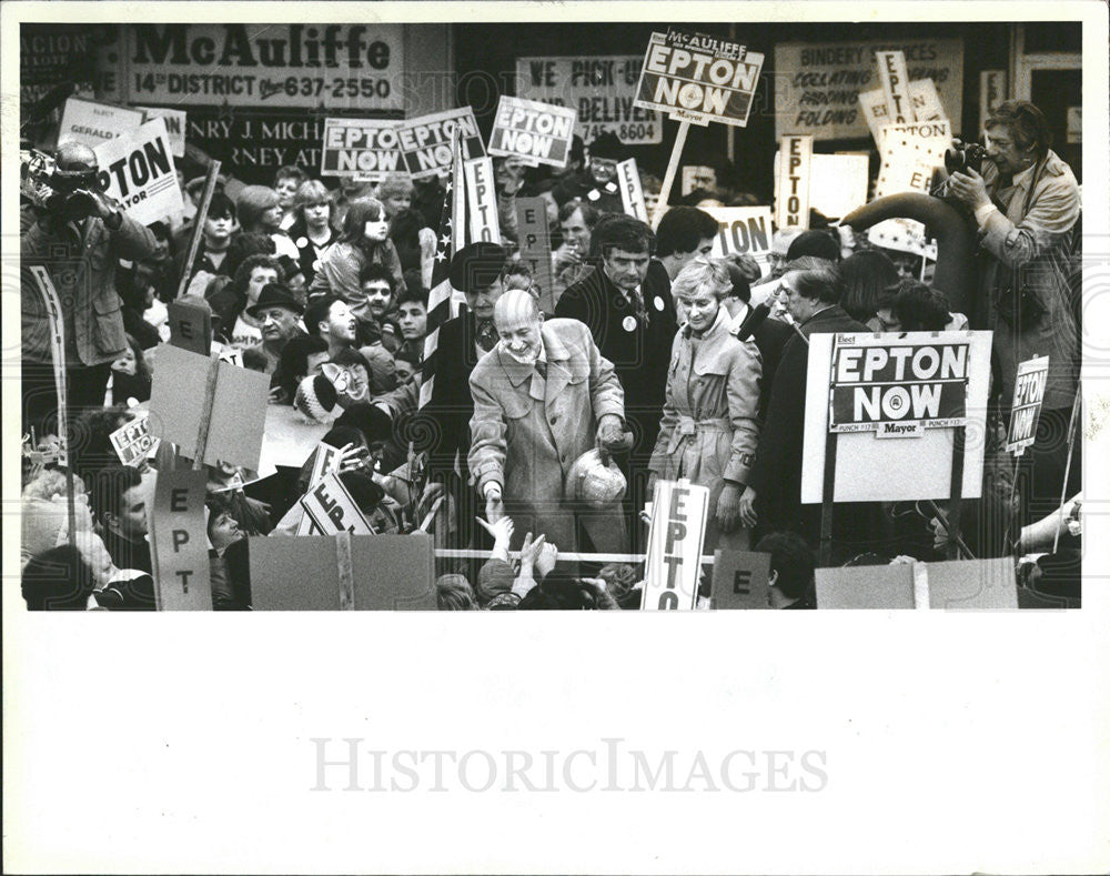 1983 Press Photo BERNARD EPTON AUDREY ELECTION CAMPAIGN - Historic Images