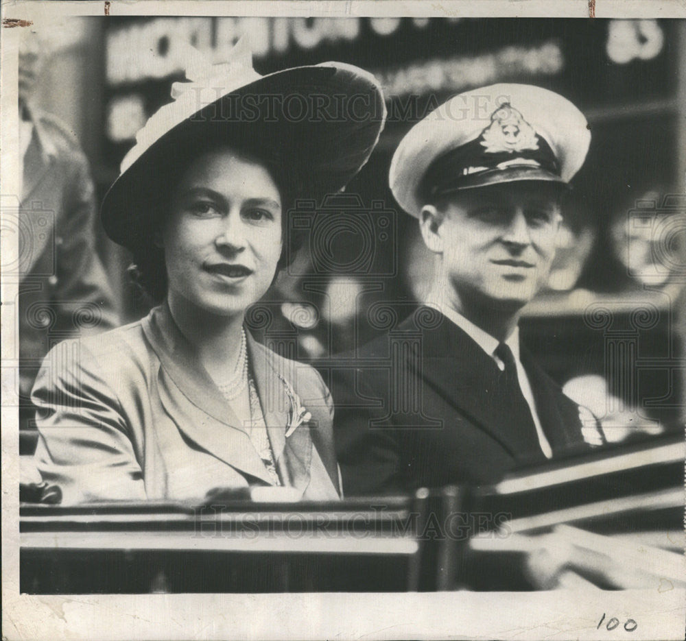 1948 Press Photo Princess Elizabeth Husband Prince Philip Duke Edinburgh - Historic Images