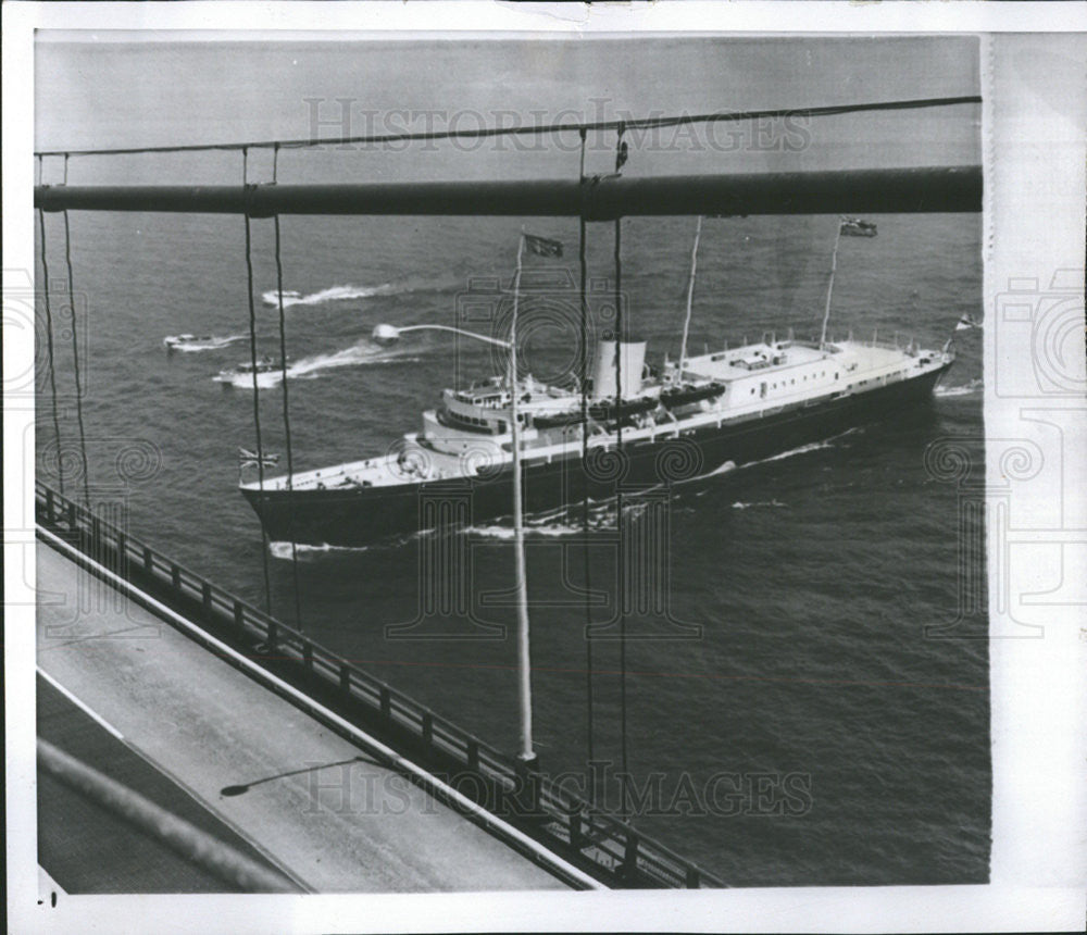 1959 Press Photo Queen Qlizabeth &amp; Prince Philip&#39;s Royal Yacht &quot;Britannia&quot; - Historic Images