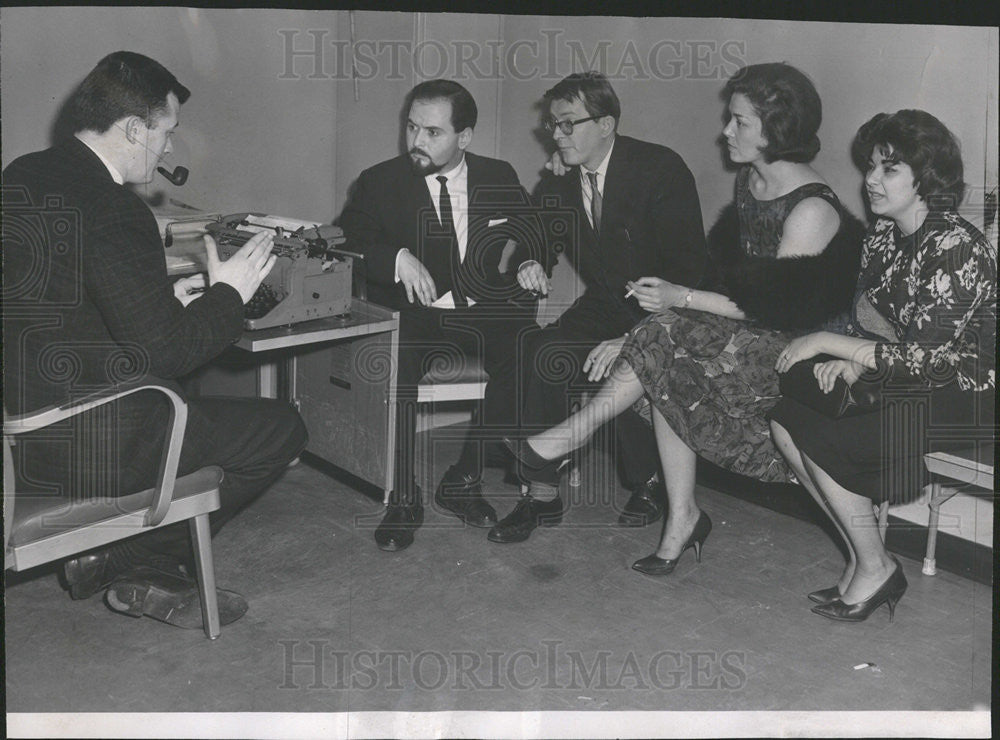 1962 Press Photo Hersha Reiter Rolf Forsberg Edith Klesser Barbara Samuel Actors - Historic Images