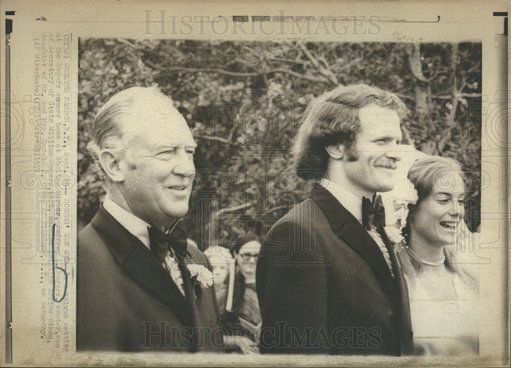 1971 Press Photo Jeffrey Rogers Wedding - Historic Images