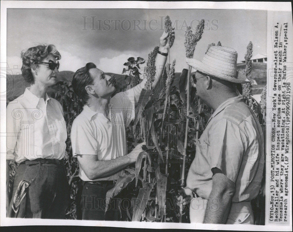 1958 Press Photo United States New York Politician Governor Nelson Rockefeller - Historic Images