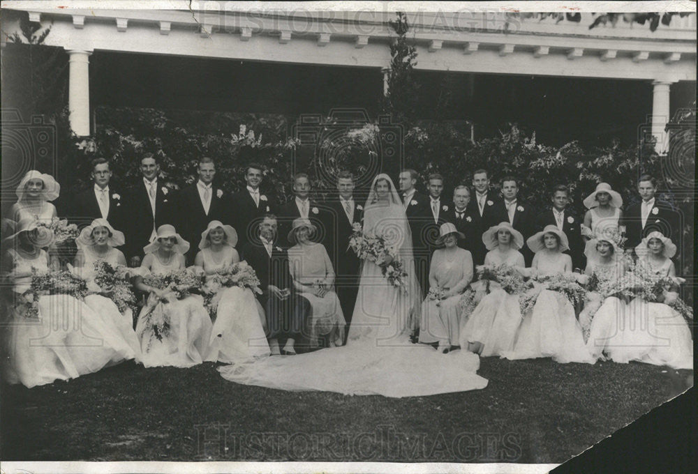 1930 Press Photo Nelson Aldrich Rockefeller US 41st president Miss Mary Clark - Historic Images