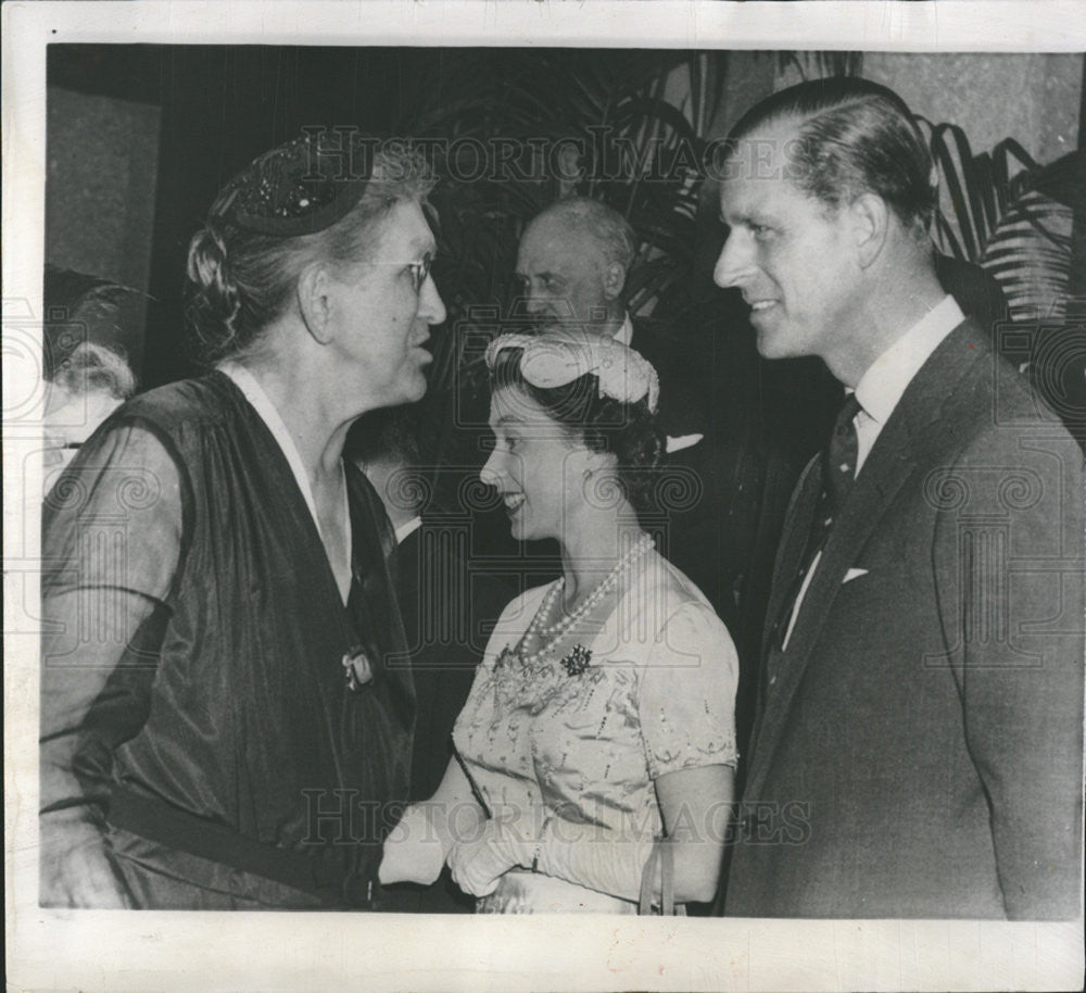 1957 Press Photo Queen Elizabeth Prince Philip British Royalty - Historic Images