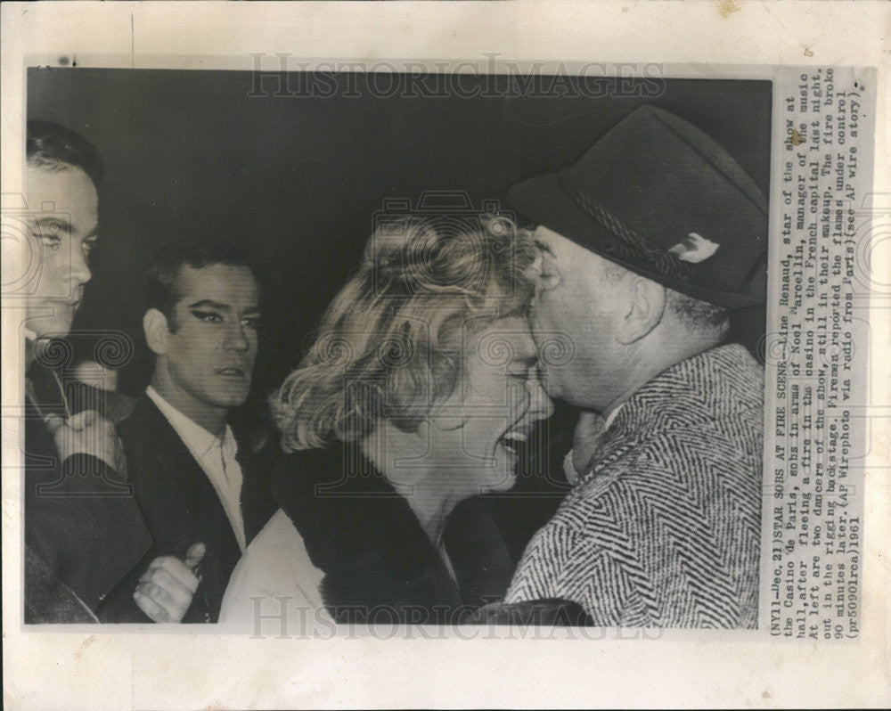 1961 Press Photo Line Renaud French Singer Film Actress - Historic Images