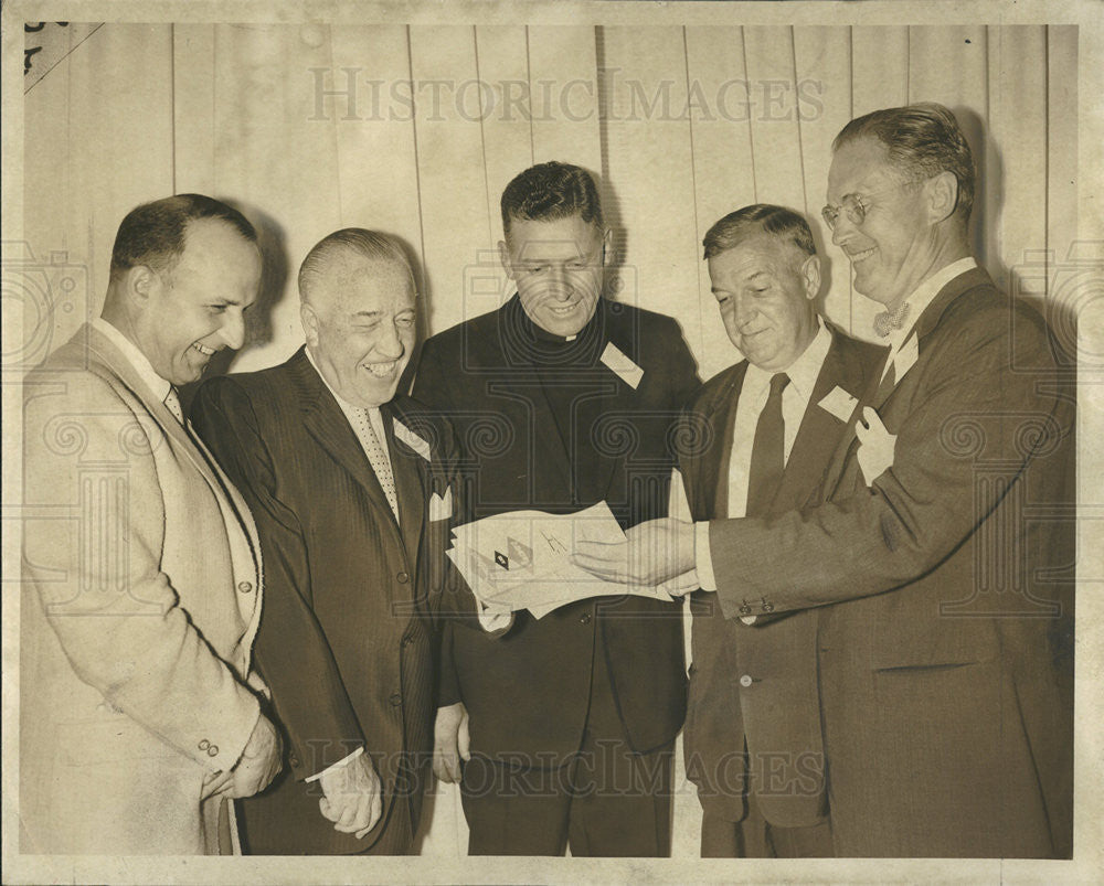 1957 Press Photo Reverend Carl Reinert Creighton University President - Historic Images