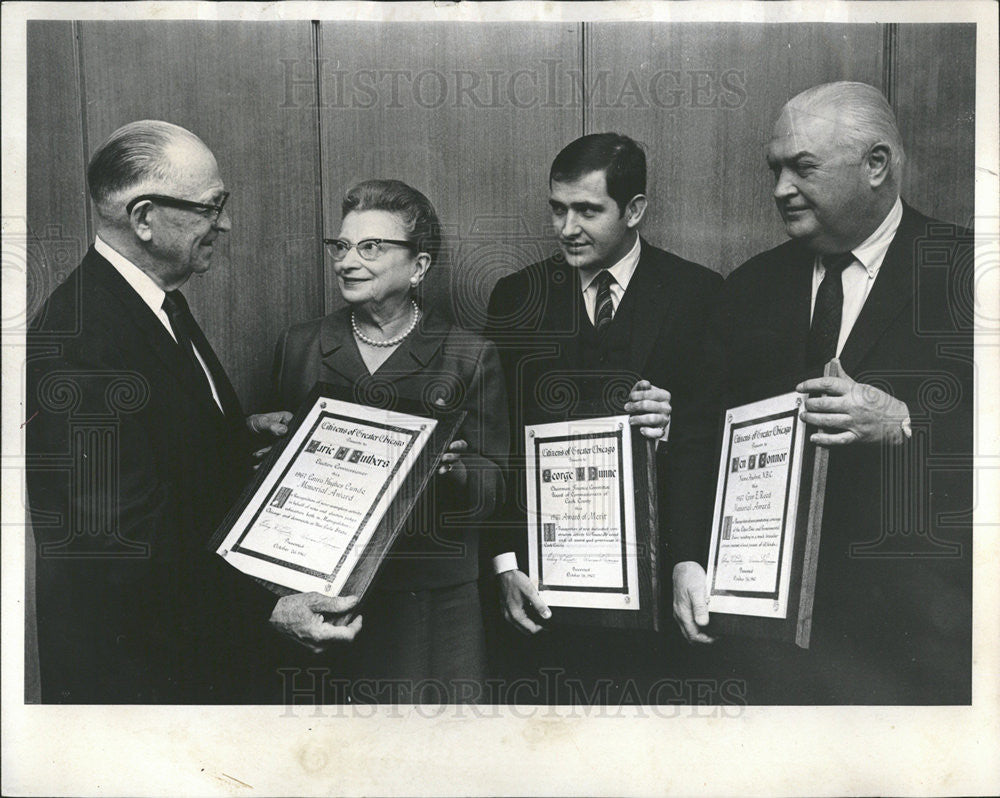 1967 Press Photo Erling Lunde Marie Suthers George Dunne Len O&#39;Connor Chicago - Historic Images