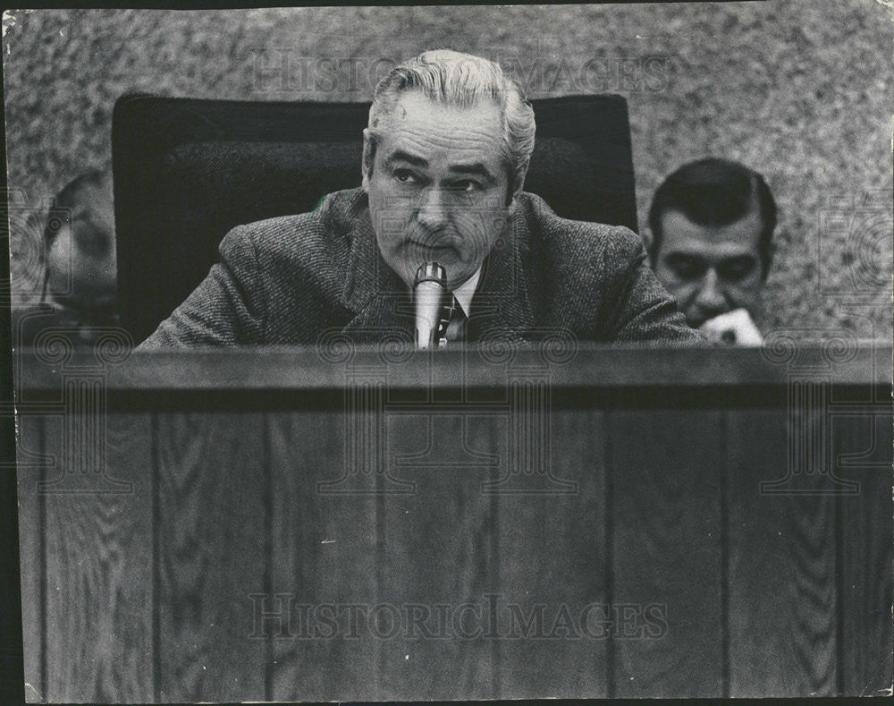 1972 Press Photo George Dunne President Cook County Board Citizen Action Program - Historic Images