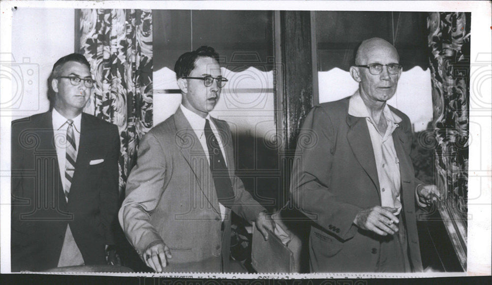 1955 Press Photo Koehler Officials leave Office Mayor Rudolph Ploetz - Historic Images