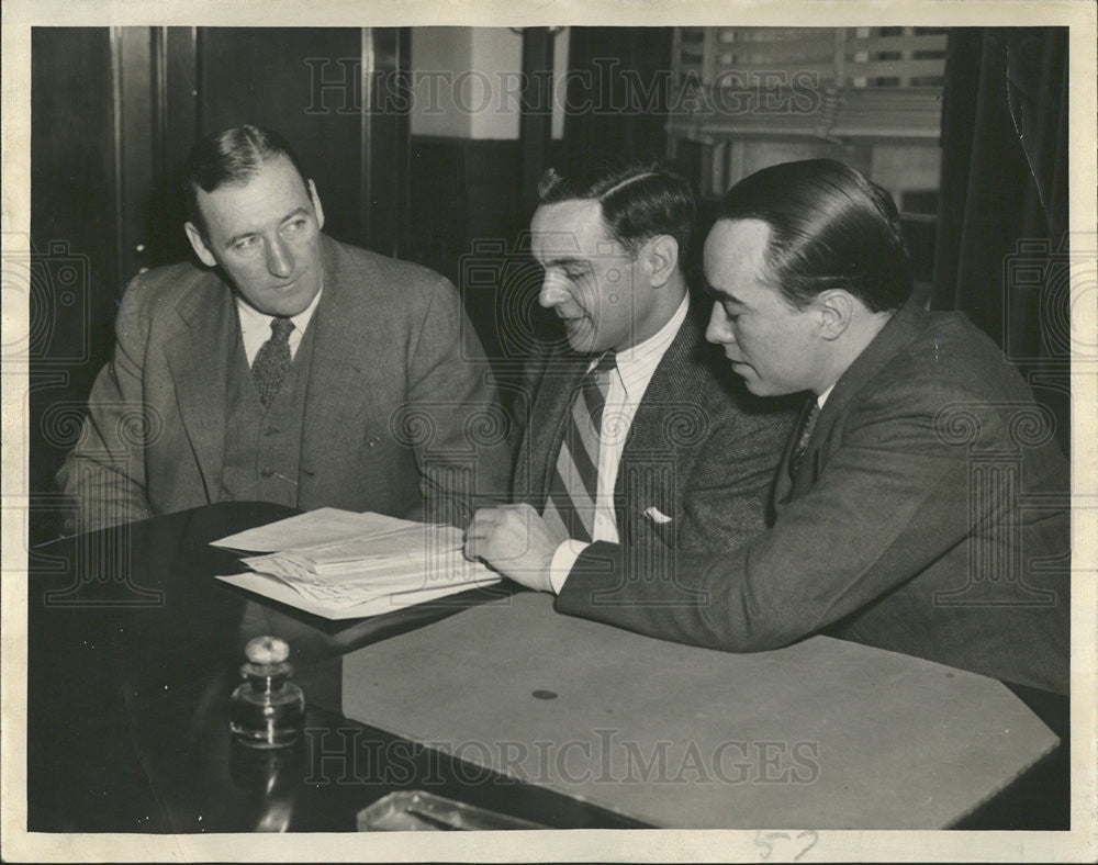 1942 Press Photo Attorneys - Wm J.Connor, Paul Plunkett, and J.Albert Woll. - Historic Images