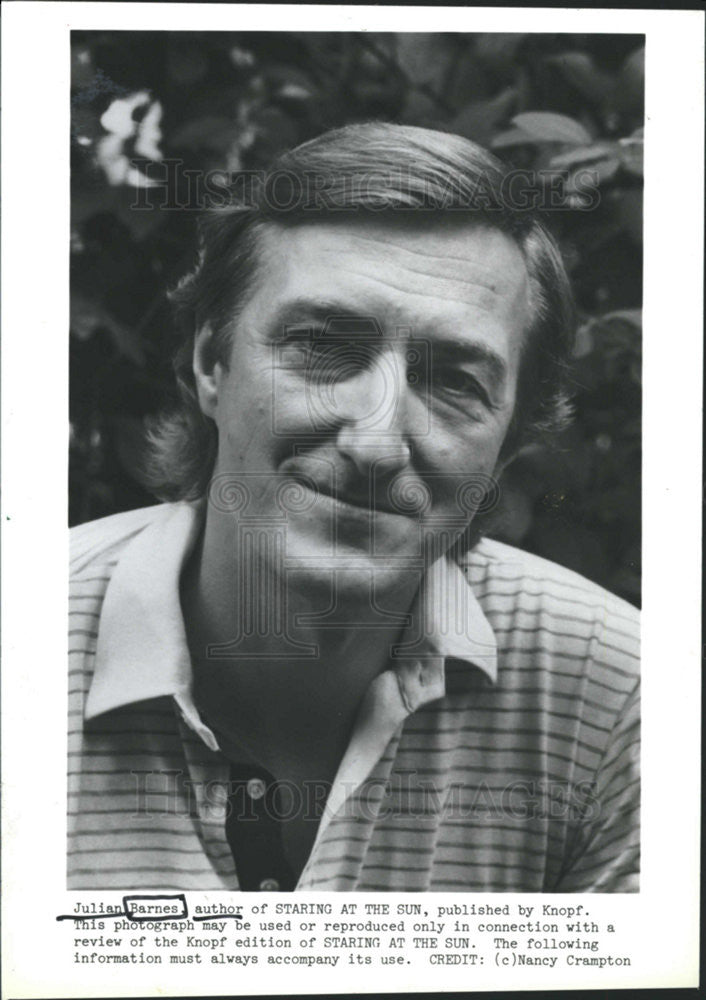 1987 Press Photo Julian Barnes English writer author &quot;Staring at the Sun&quot; - Historic Images