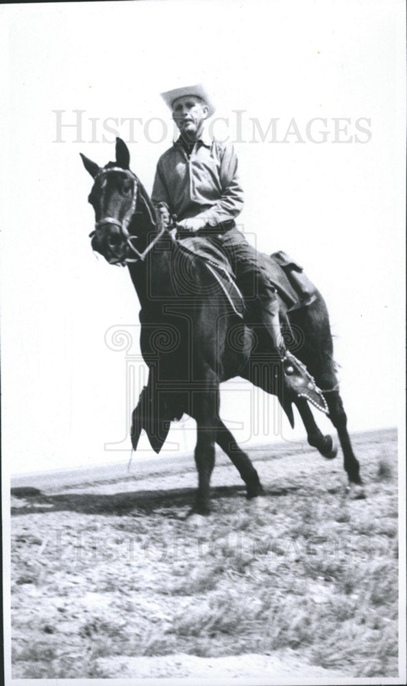 1960 Press Photo Pony Express Rider Neil Corbin - Historic Images