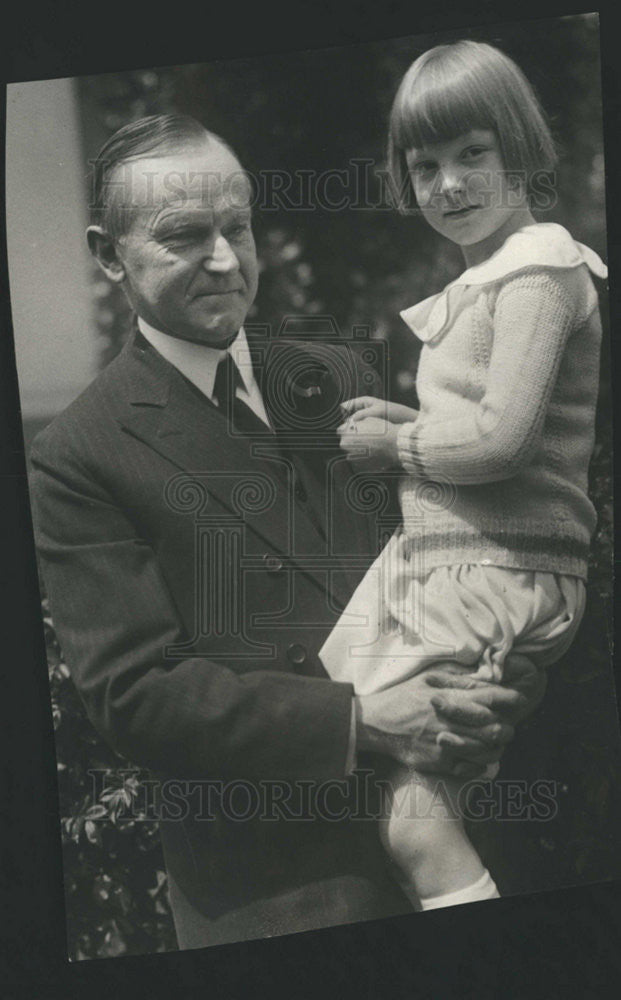 1926 Press Photo Little Miss Beverly Moffett&#39;s father William Adger Admiral - Historic Images