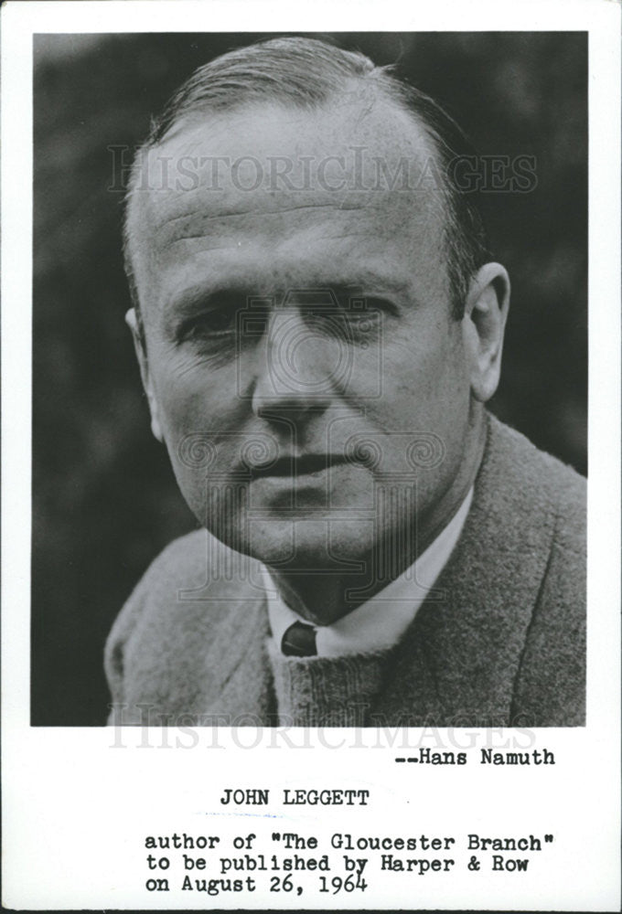 1964 Press Photo John Leggett &quot;The Gloucester Branch&quot; Book Author - Historic Images