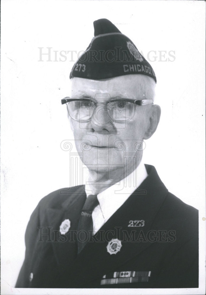 1963 Press Photo Harry C Richards American Veteran Poppy Day Association Chicago - Historic Images