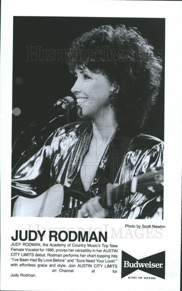 1987 Press Photo Judy Rodman Country Singer award winner - Historic Images