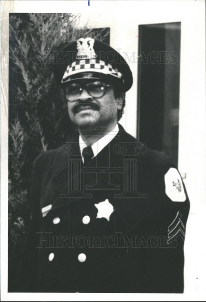 1986 Press Photo Sgt Richard Davenport Chicago COP Death - Historic Images