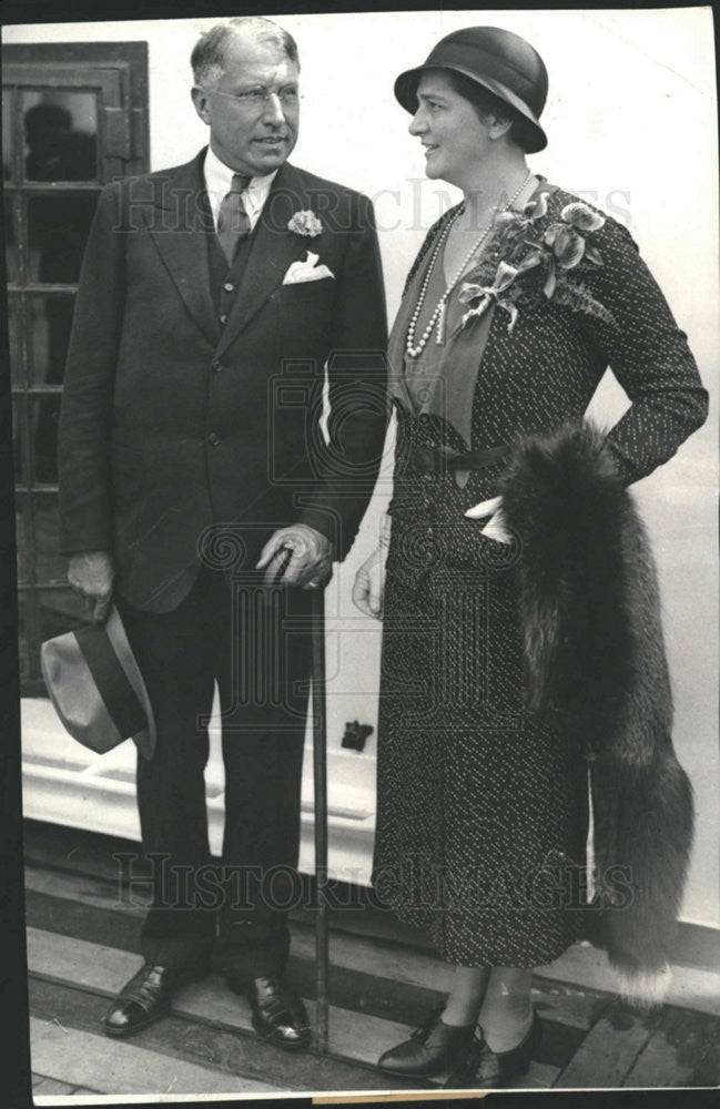 1933 Press Photo Jouett Shouse Wife Chairman Democratic Committee New York - Historic Images