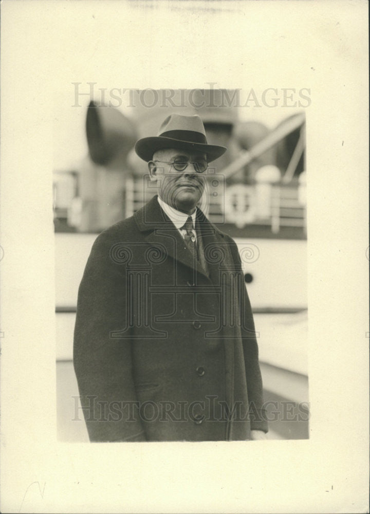 1927 Press Photo William Rufus Abbott on &quot;Finland&quot; Boat - Historic Images