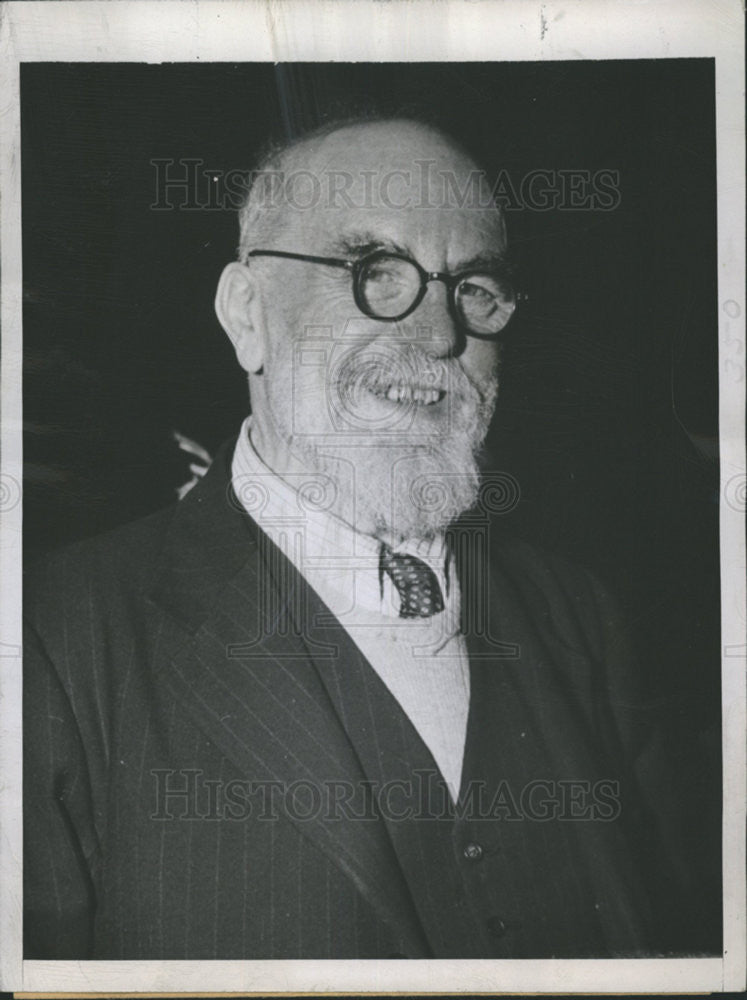 1946 Press Photo Louis de Brouckere Belgian Minister - Historic Images
