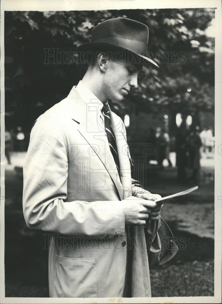 1934 Press Photo Franklin D. Roosevelt Jr. President Son Futurity Chance Sun - Historic Images