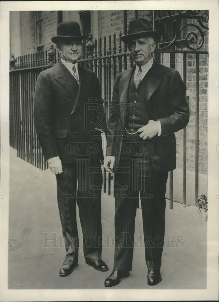 1934 Press Photo Rear Adm R.H.Leigh and Norman Davis US Amb at large - Historic Images