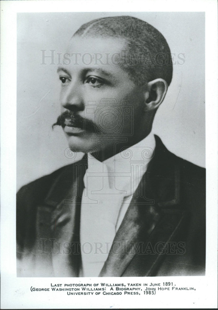 1985 Press Photo George Washington Williams circa 1891 - Historic Images