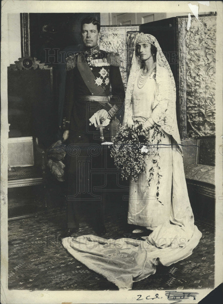 1923 Press Photo The Crown Prince of Sweden and Lady Louise Montbatten - Historic Images