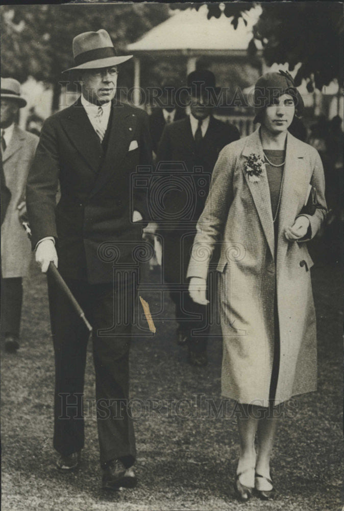 1929 Press Photo Crown Prince Gustav and Princess Ingrid - Historic Images