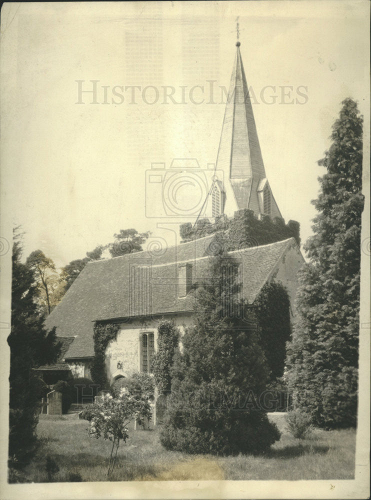 1924 Press Photo Soke Poges Church england Thomas Gray Author - Historic Images