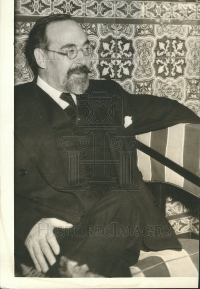 1938 Press Photo Dr Don Fernando De Los Rios - Historic Images