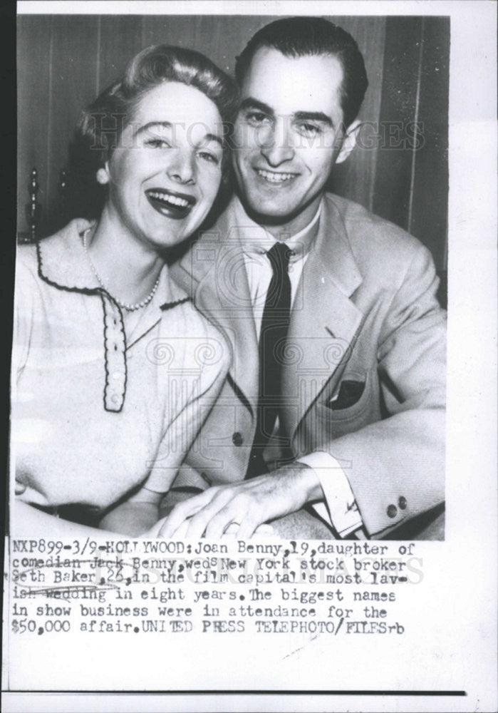 Undated Press Photo Joan Benny daughter comedian Jack Benny weds Seth ...