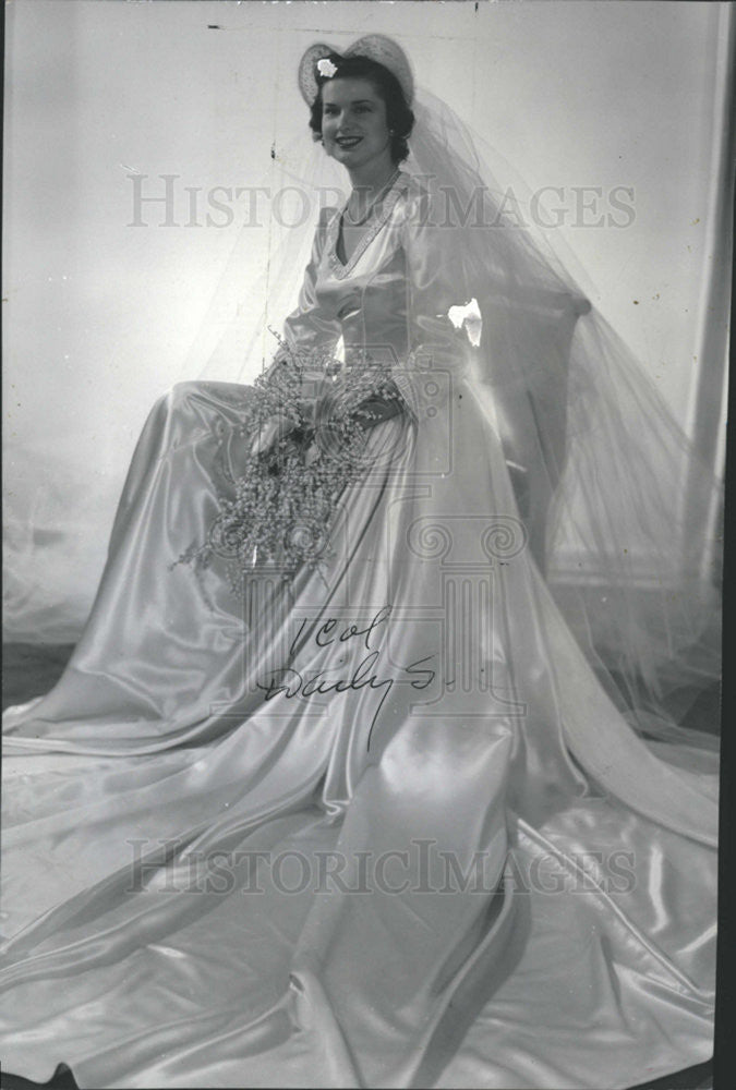 1941 Press Photo Miss Martha Proctor marriage Louis William Mack Jr. Dallas - Historic Images