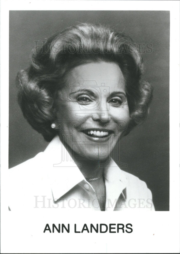 Press Photo Ann Landers Mrs. Jules Lederer - Historic Images