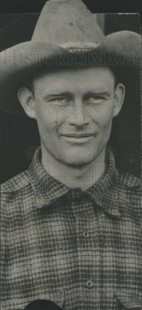 Undated Press Photo A cowboy - Historic Images