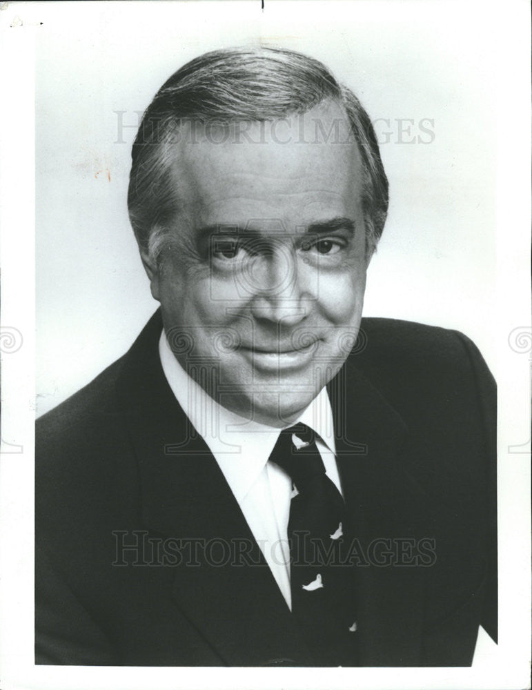 1985 Press Photo Hugh Downs Television Reporter And Host - Historic Images