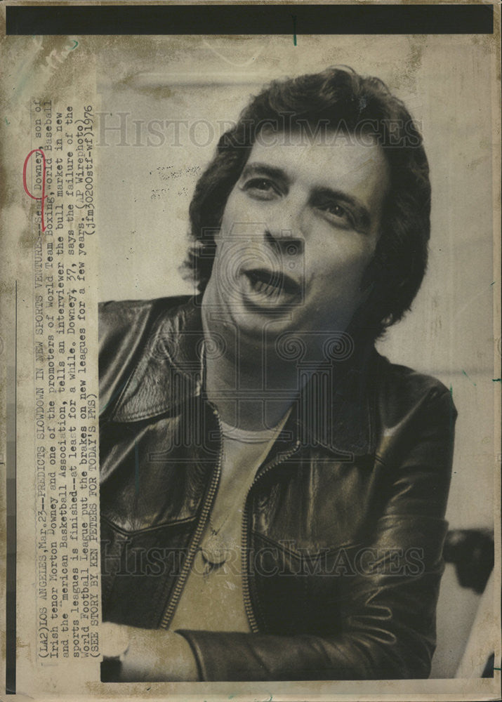 1976 Press Photo Seean Downey son of tenor Morton - Historic Images