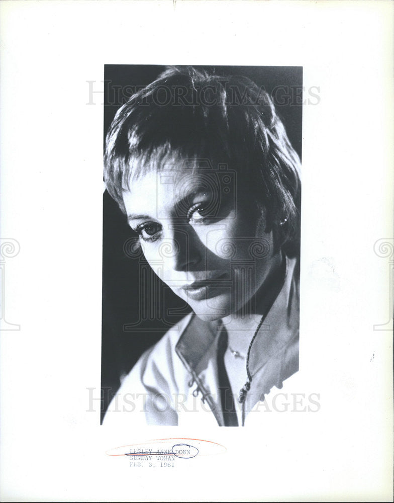 1981 Press Photo Lesley Anne Down,actress - Historic Images