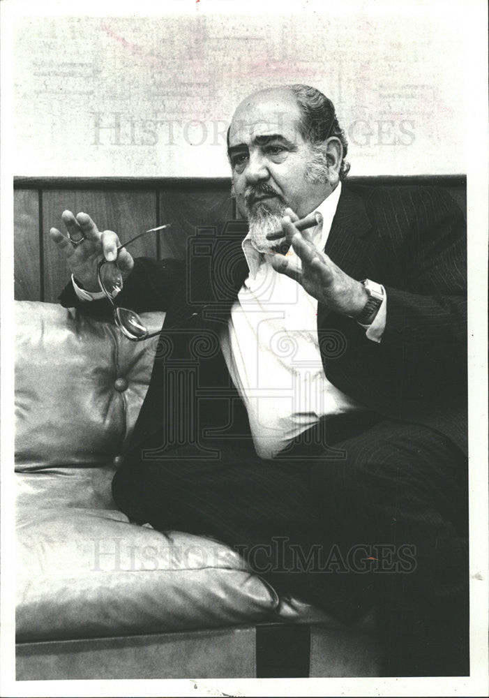 1980 Press Photo Mario Davolina President General Manager Pepe's Mexican Chicago - Historic Images