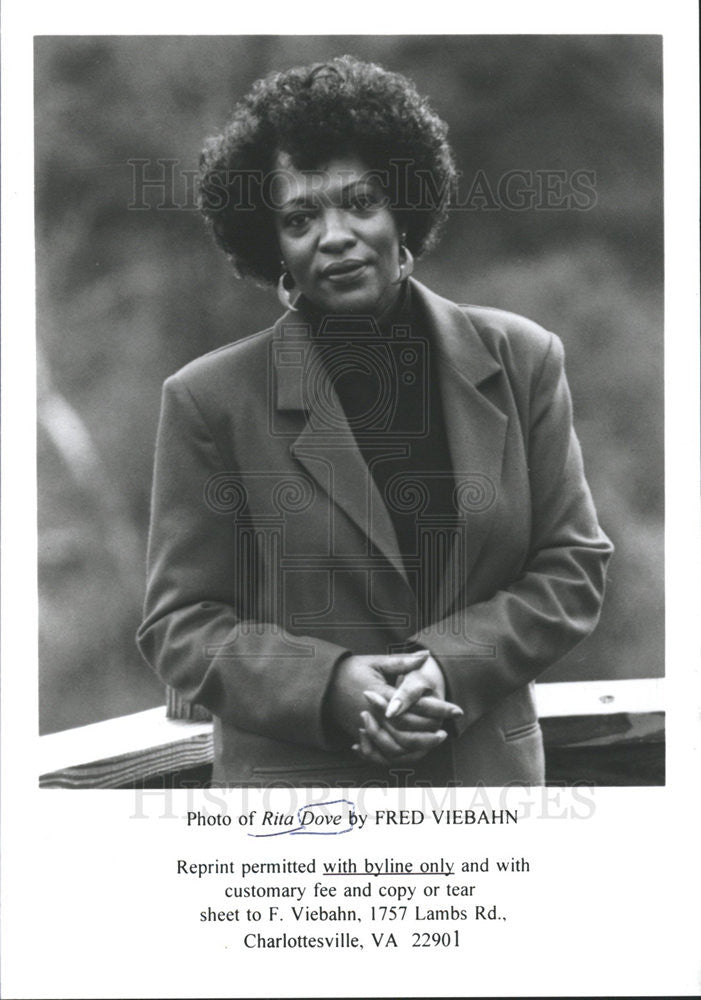 Undated Press Photo Rita Dove Poet Laureate Consultant in Poetry to Library of Congress - Historic Images