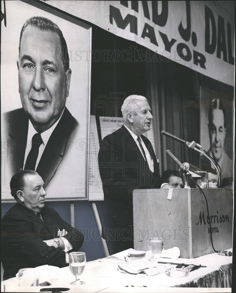 1963 Press Photo Paul H. Douglas Democrats meet for lunch - Historic Images