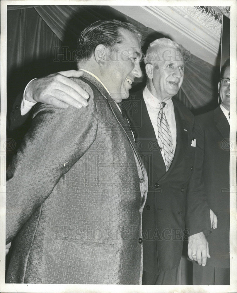 1956 Press Photo Senator Paul Douglas With Chicago Mayor Richard Daley - Historic Images