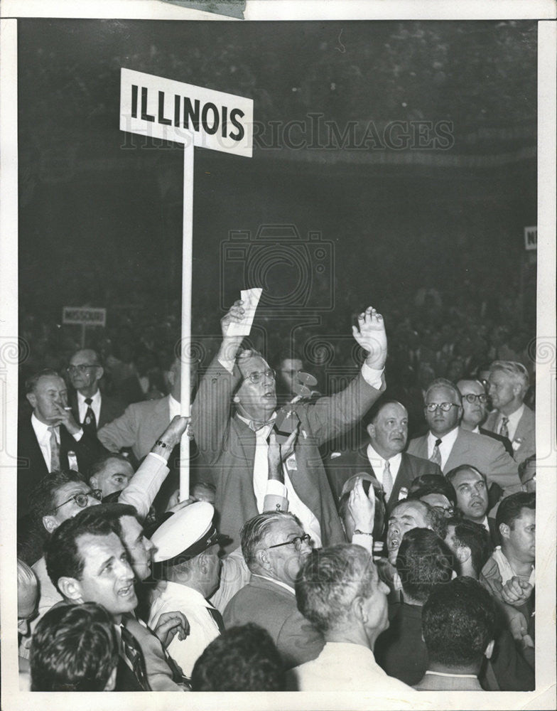 1952 Press Photo Senator Paul Douglas Illinois Rally - Historic Images